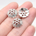 14x14x4.7mm 0.9g Multicolor Zinc Alloy Flower Bead Caps Jewelry Findings for DIY Bracelet Necklace Making