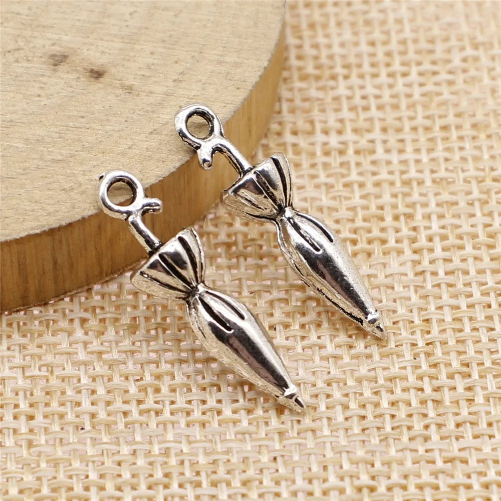 26x7mm 1.9g Antique Silver Zinc Alloy Umbrella Charm Pendant for DIY Bracelet Necklace Jewelry Making