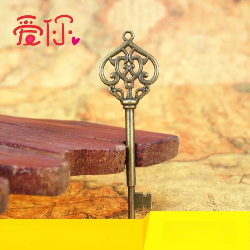 69x22MM Antique Silver Zinc Alloy Castle Key Charm Pendant for DIY Necklace Bracelet Jewelry Making