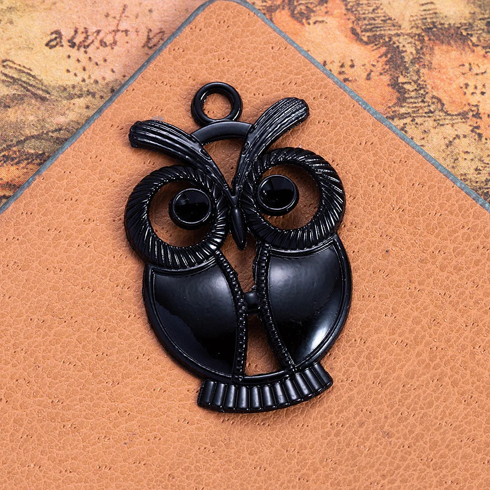 34x21MM Antique Silver Zinc Alloy Owl Charm Pendant for DIY Necklace Bracelet Jewelry Making