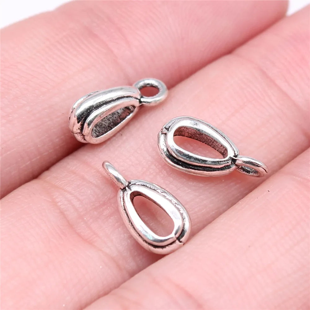 4x13mm 0.6g Multi-Color Zinc Alloy Pendant Bail Connectors for DIY Necklace Charm Jewelry Making