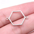 25x16mm 0.57g Multicolor Zinc Alloy Six-Point Star Honeycomb Connector Charm Pendant for DIY Jewelry