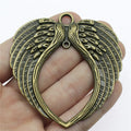 69x65mm 16g Zinc Alloy Heart Double Wings Charm Pendant for DIY Necklace Bracelet Jewelry Making
