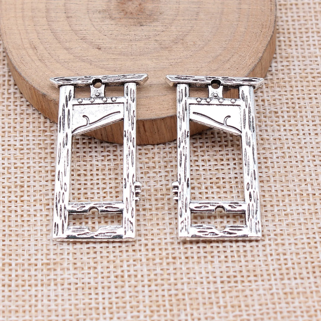 37x22mm 4.3g Antique Silver Zinc Alloy Guillotine Charm Pendant for Vintage DIY Jewelry Making