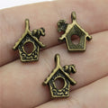 17x15mm 1g Antique Bronze Zinc Alloy Birdcage Bird Charm Pendant for DIY Necklace Bracelet Jewelry Making