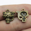 19x17mm 1.6g Multicolor Zinc Alloy Cat Charm Pendant for DIY Bracelet Necklace Jewelry Making