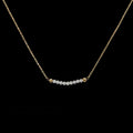 14K Gold Plated Freshwater Pearl Geometric Round Pendant Necklace For Women Korean Minimalist Style