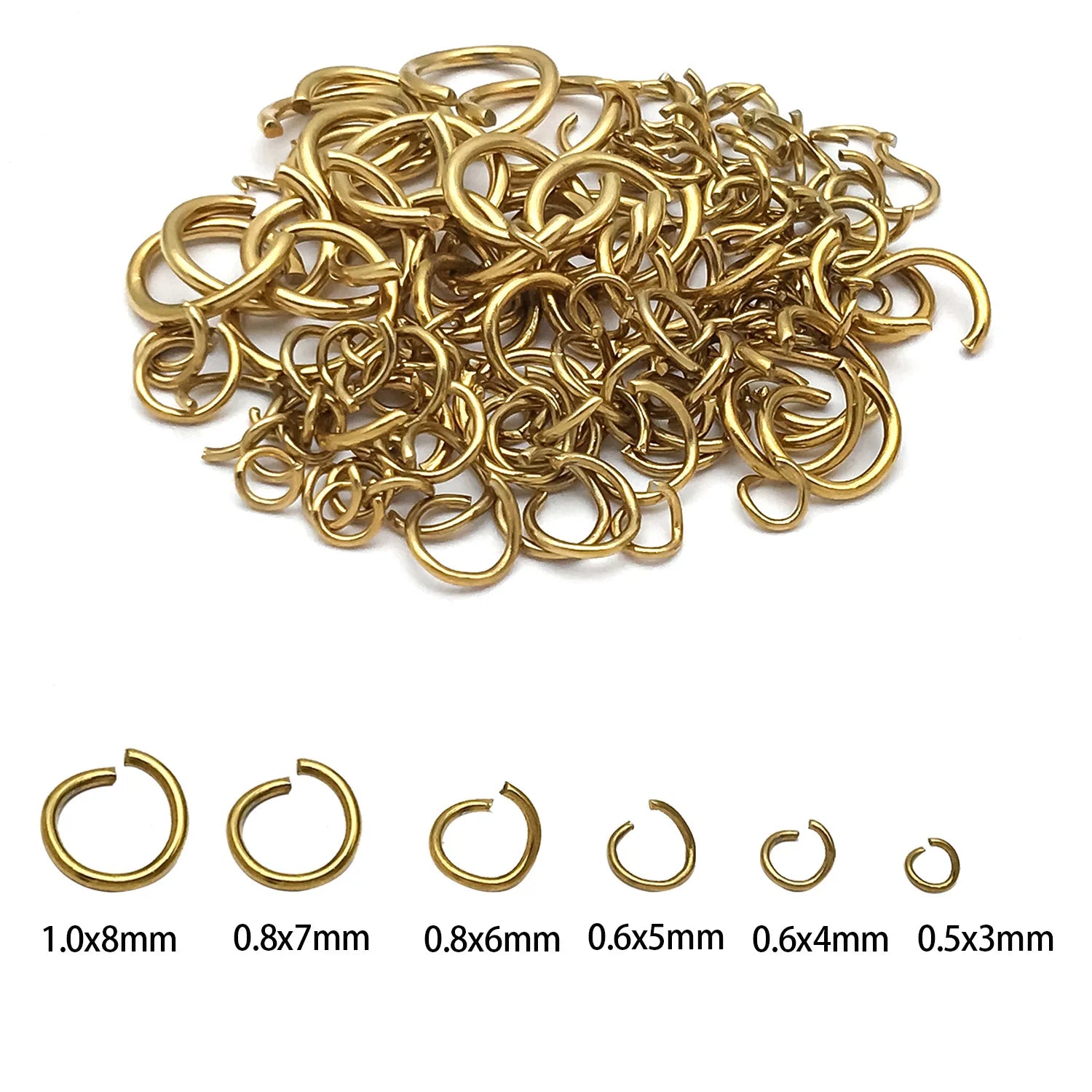 Stainless Steel Open Jump Rings C Rings Connector Findings for DIY Necklace Bracelet