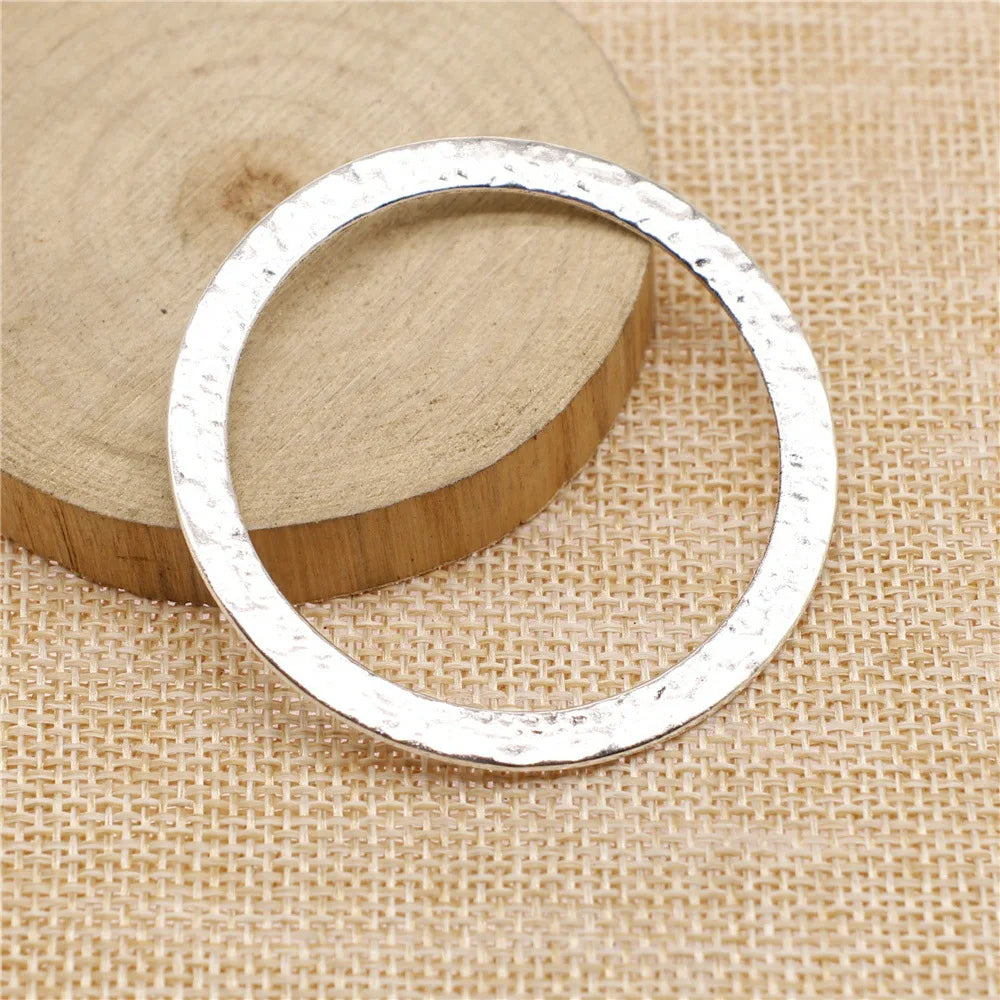 54x54mm 6.7g Multicolor Zinc Alloy Large Round Ring Connector Charm Pendant for DIY Jewelry Making