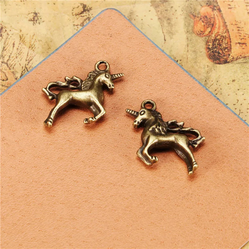 24x23MM Antique Silver Zinc Alloy Winged Unicorn Charm Pendant for DIY Necklace Bracelet Jewelry Making