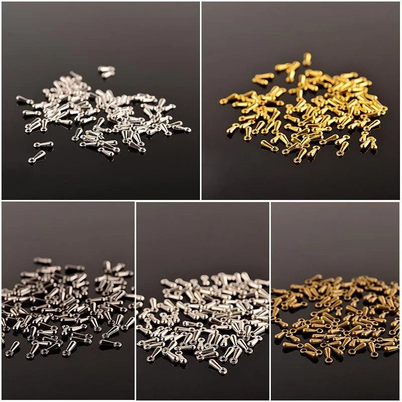 6x3MM Zinc Alloy Teardrop Charm Pendant for DIY Necklace Bracelet Jewelry Making