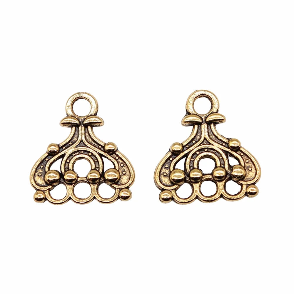14x13mm 0.7g Multicolor Zinc Alloy Mini Geometric Connector Charms for DIY Earrings Jewelry Making