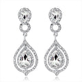 Luxury Teardrop Rhinestone Alloy Brooch With Sparkling Crystal Bridal Lapel Pin Corsage Suit Accessory Gift