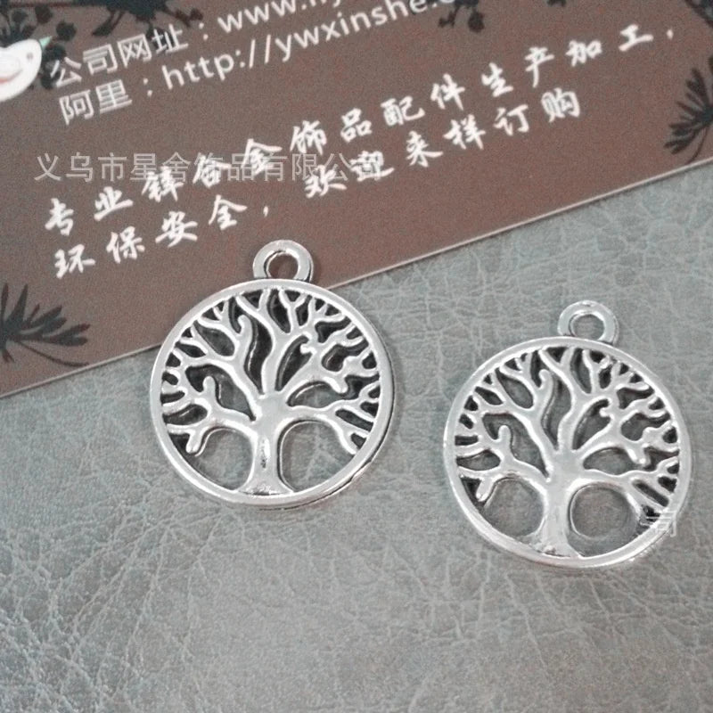 20MM Zinc Alloy Tree Of Life Charm Pendant for DIY Necklace Bracelet Jewelry Making