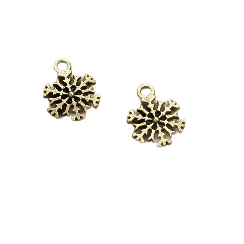 13MM Zinc Alloy Snowflake Charm Pendant for DIY Necklace Bracelet Jewelry Making