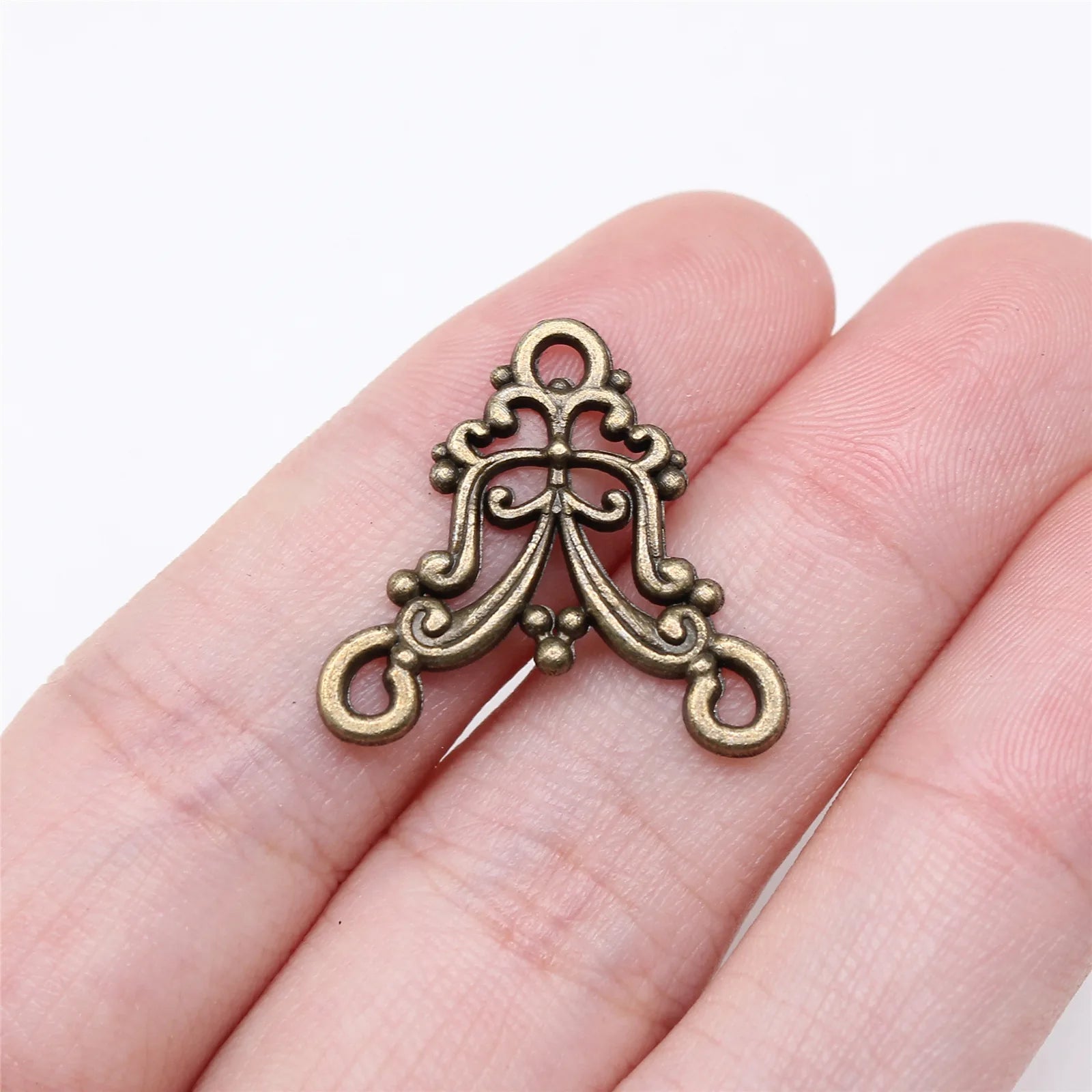 21x21mm 1.2g Multicolor Zinc Alloy Round Geometric Connector Charms for DIY Earring Jewelry Making