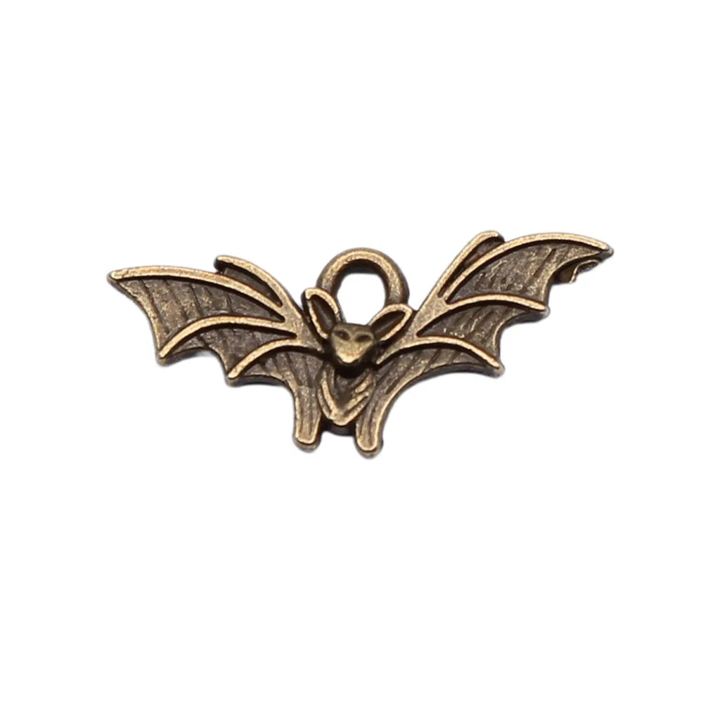 21x9mm 0.6g Multicolor Zinc Alloy Bat Charm Pendant for DIY Necklace Bracelet Jewelry Making