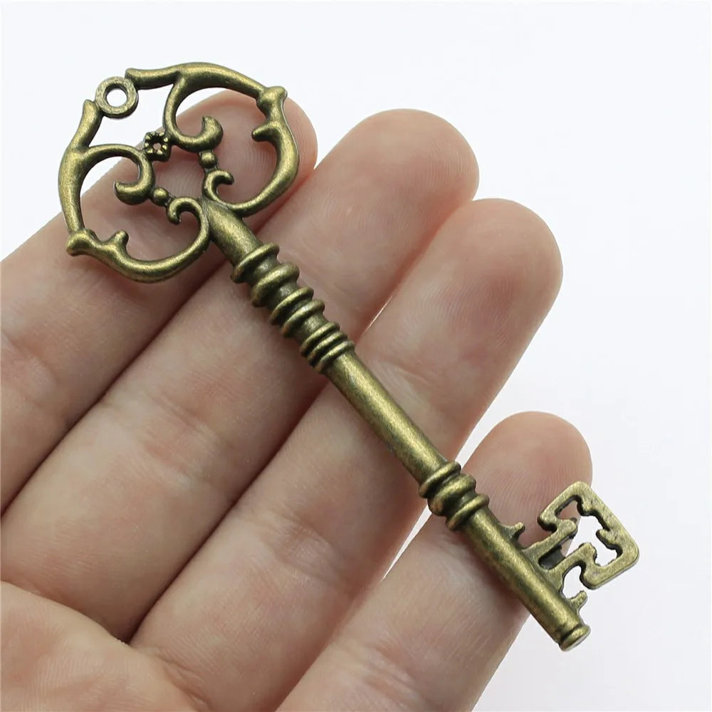 82x31mm 11g Multicolor Zinc Alloy Key Charm Pendant for DIY Bracelet Necklace Jewelry Making