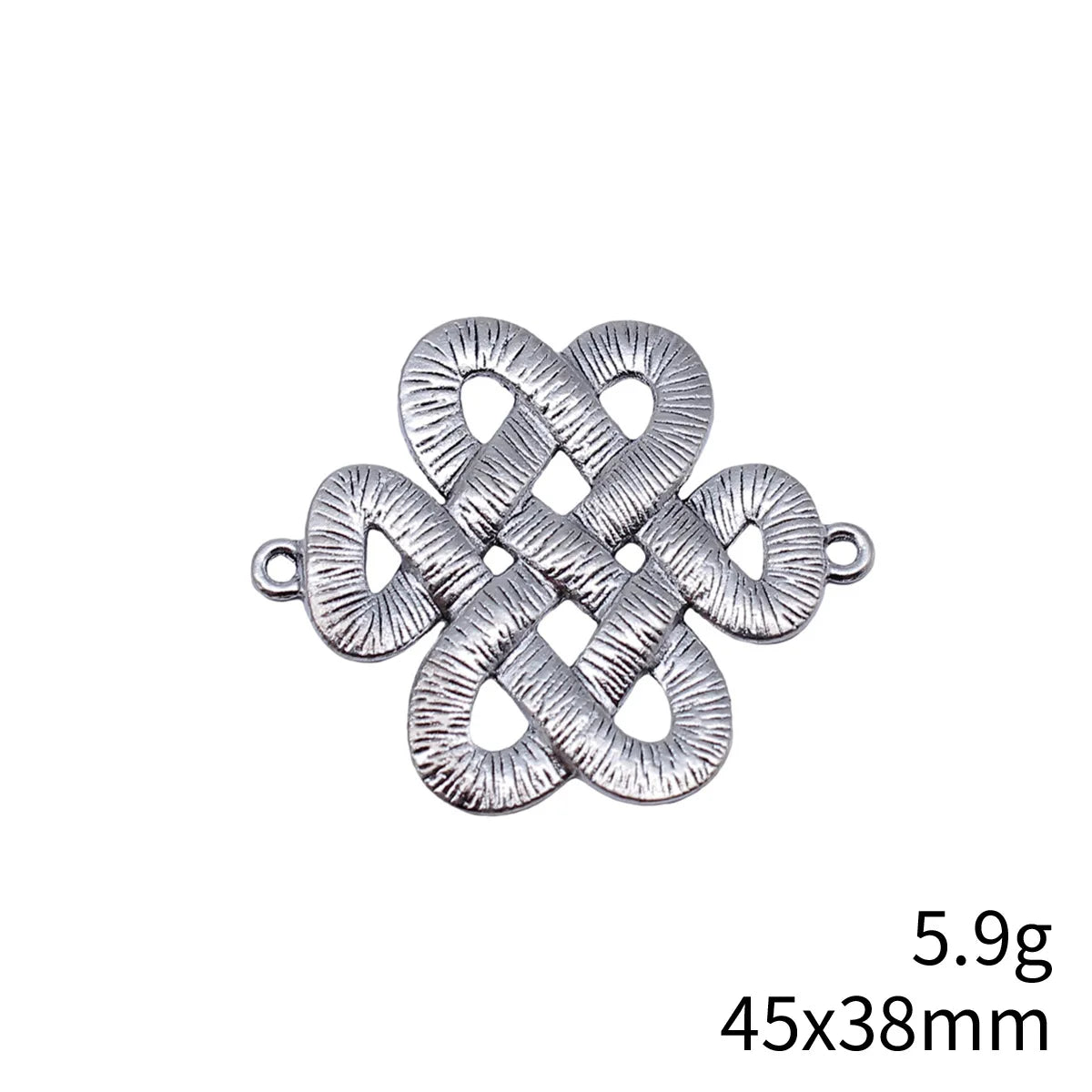 45x38mm 5.9g Multicolor Zinc Alloy Chinese Knot Connector Charm for DIY Necklace Bracelet Making