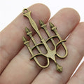 50x27mm 5.8g Multicolor Zinc Alloy Medieval Candlestick Charm Pendant for DIY Gothic Jewelry Making