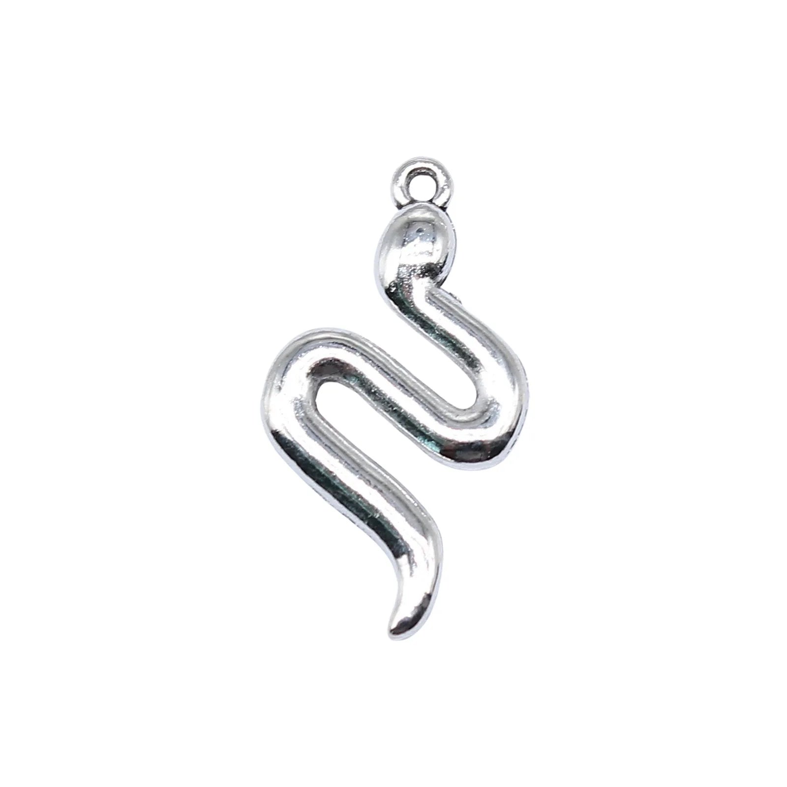 24x13mm 1.5g Antique Silver Zinc Alloy Snake Charm Pendant for DIY Necklace Bracelet Jewelry Making