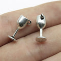 15x6x6mm 1.1g Antique Silver Zinc Alloy 3D Cup Charm Pendant for DIY Miniature Jewelry Making