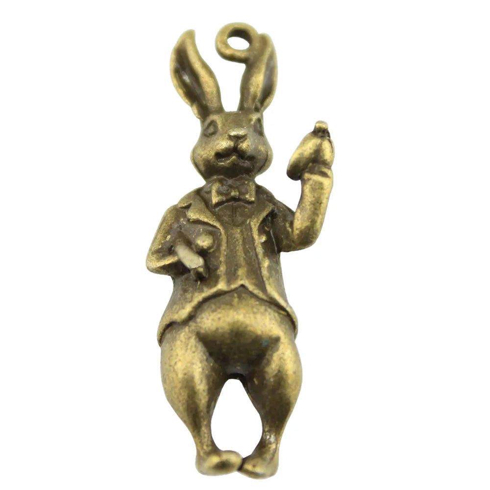 36x15mm 7.4g Multicolor Zinc Alloy Mr Rabbit Charm Pendant for Necklace Bracelet Making