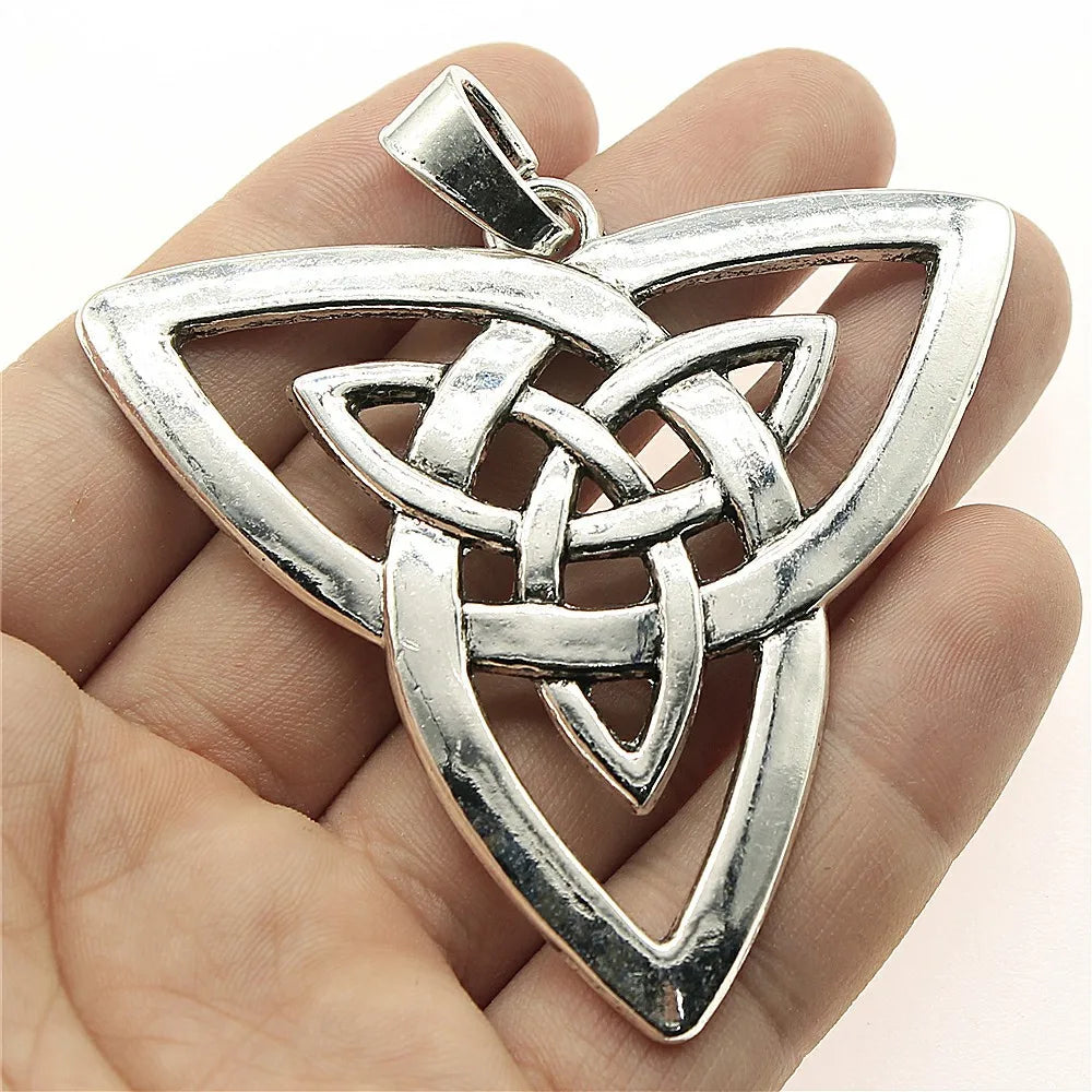 65x68mm 18.2g Zinc Alloy Double Layer Celtic Amulet Celtic Knot Charm Pendant for DIY Necklace Jewelry Making