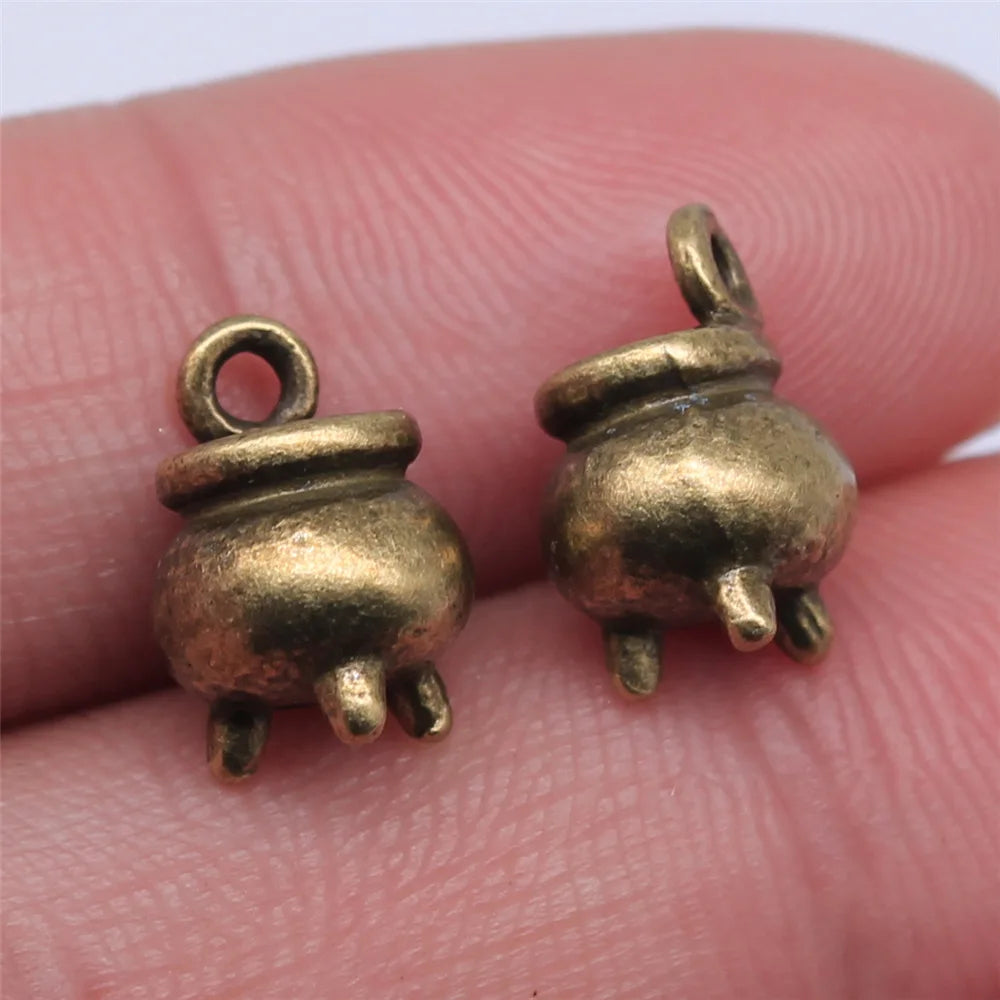 11x8x8mm 2.2g Multicolor Zinc Alloy Incense Burner Charm Pendant for DIY Necklace Bracelet Jewelry Making