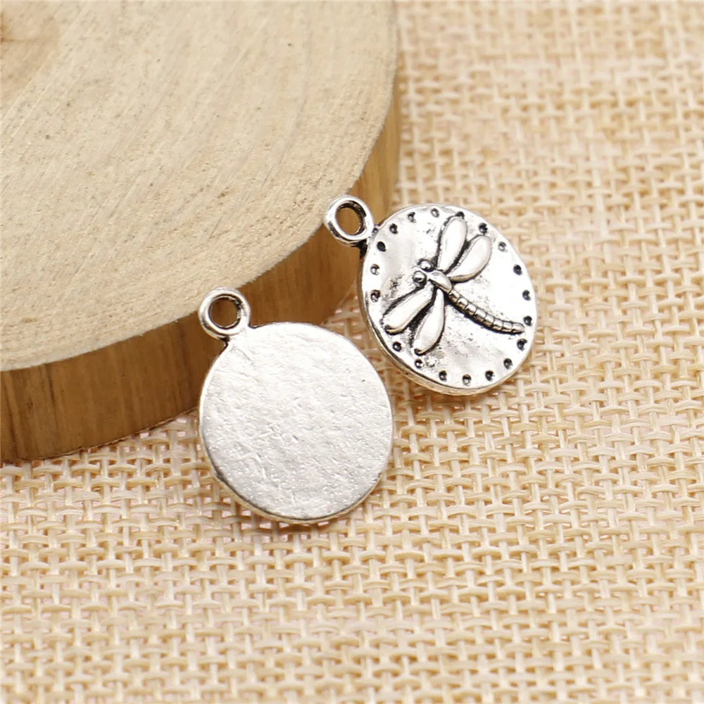 15mm 1.4g Multicolor Zinc Alloy Dragonfly Charm Pendant for DIY Necklace Bracelet Jewelry Making