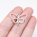 17x24mm 1g Antique Silver Zinc Alloy Hollow Butterfly Connector Charm for DIY Jewelry Making