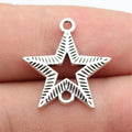 22x21mm 1.6g Antique Silver Zinc Alloy Star Connector Charm for DIY Bracelet Necklace Jewelry Making