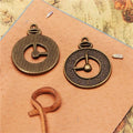 24MM Antique Silver Zinc Alloy Clock Charm Pendant for DIY Necklace Bracelet Jewelry Making