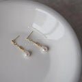 Handmade Baroque Freshwater Pearl Stud Earrings With Silver Plated Pins For Women