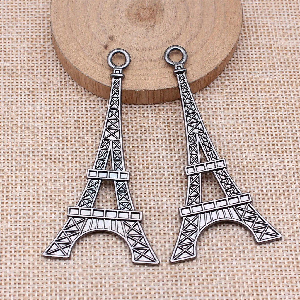 70x36mm 6.1g Gun Black Iron Eiffel Tower Charm Pendant for DIY Necklace Bracelet Jewelry Making