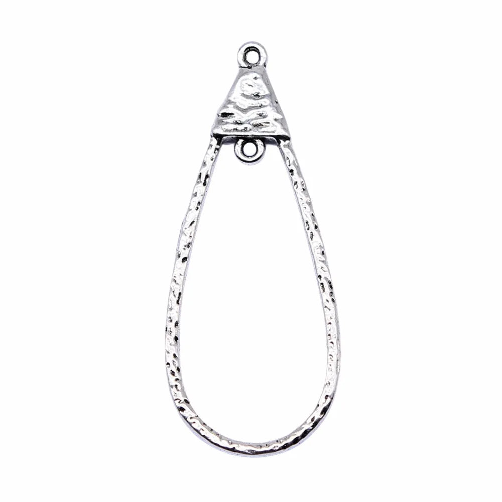 51x21mm 2.8g Multicolor Zinc Alloy Waterdrop Teardrop Connector Charms for DIY Necklace Bracelet Earrings Making