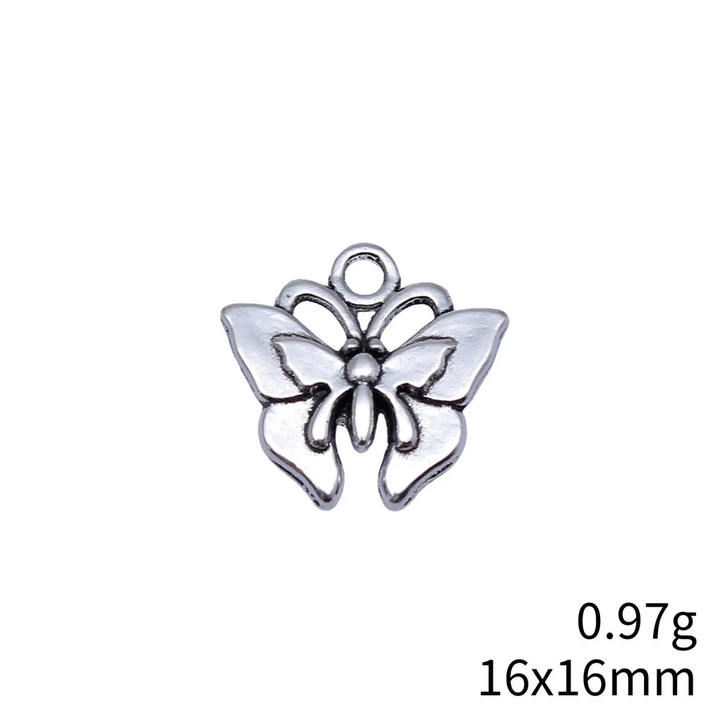 16x16mm 0.97g Multicolor Zinc Alloy Butterfly Charm Pendant for DIY Necklace Bracelet Jewelry Making