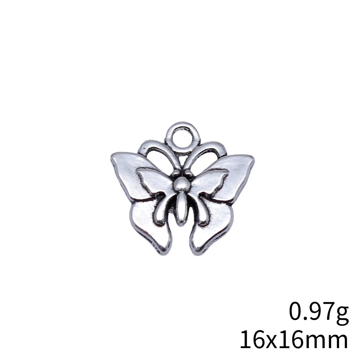 16x16mm 0.97g Multicolor Zinc Alloy Butterfly Charm Pendant for DIY Necklace Bracelet Jewelry Making