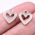15x13mm 1g Antique Silver Zinc Alloy Heart Charm Pendant for DIY Necklace Bracelet Jewelry Making
