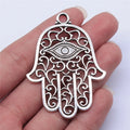 59x43mm 9.5g Multicolor Zinc Alloy Eye Hand Charm Pendant for DIY Necklace Bracelet Jewelry Making