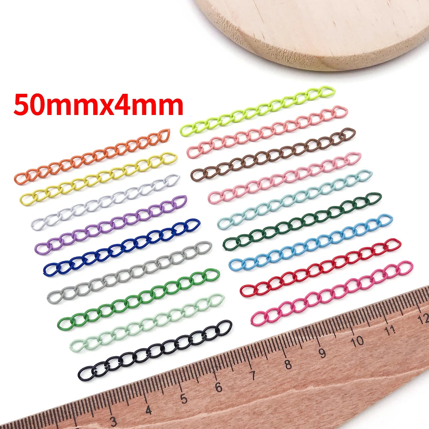 Color Painted Iron O Link Extension Chain for Necklace Bracelet Bag Jewelry Making