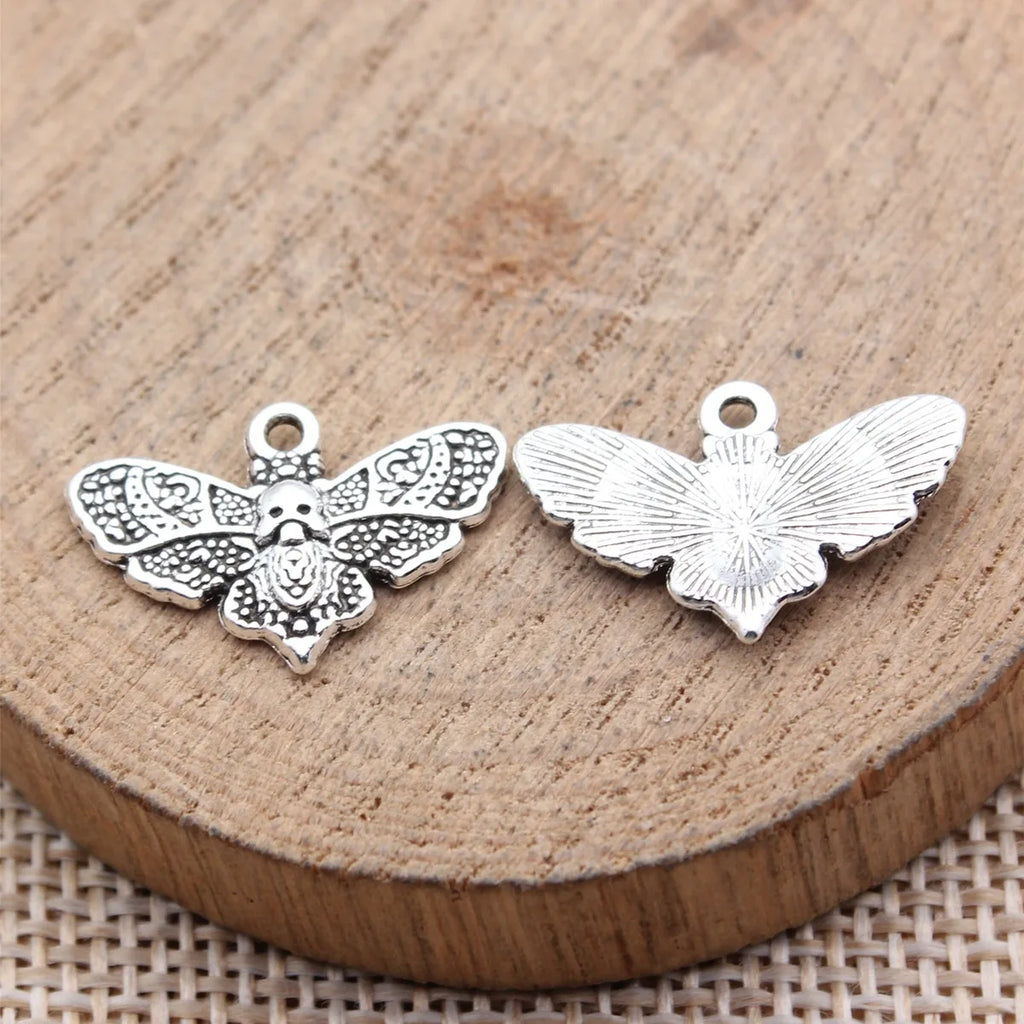 20x13mm 1.05g Multicolor Zinc Alloy Skull Butterfly Charm Pendant for DIY Necklace Bracelet Making