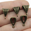 16x11x9mm 1.9g Multi-Color Zinc Alloy Triangle Pendant Bail Connectors for DIY Necklace Jewelry Making