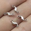 11x3mm 0.24g Multicolor Zinc Alloy Twisted Teardrop Connector Charm for DIY Necklace Bracelet Making