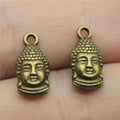 16x8mm 1.5g Multicolor Zinc Alloy Buddha Head Charm Pendant for DIY Jewelry Making and Accessories