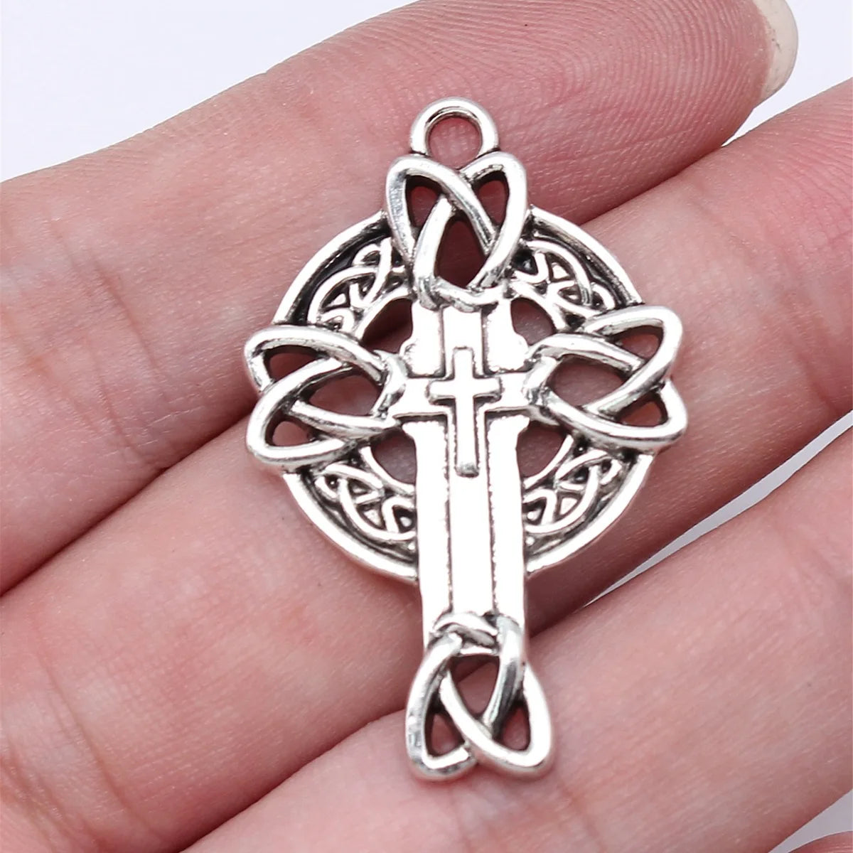 24x37mm 4.2g Multicolor Zinc Alloy Celtic Knot Cross Charm Pendant for Necklace Bracelet Making