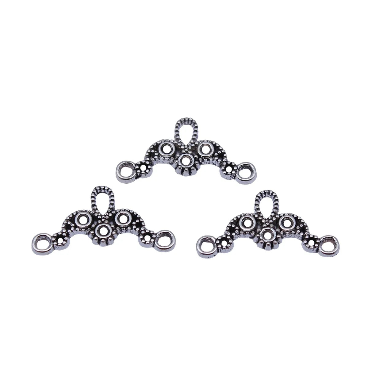 21x11mm 0.58g Antique Silver Zinc Alloy Earring Connector Charm Jewelry Findings for DIY Earrings Making