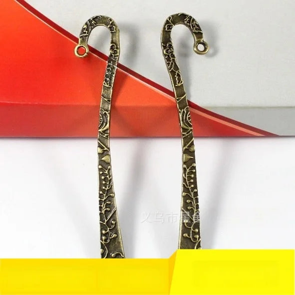 80x14MM Antique Silver Zinc Alloy Bookmark Charm Pendant for DIY Necklace Bracelet Jewelry Making