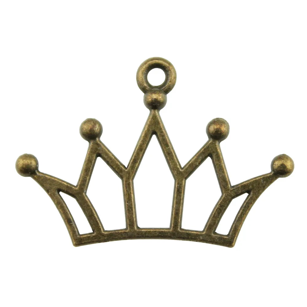 20x30mm 1.3g Multicolor Zinc Alloy Crown Charm Pendant for DIY Necklace Bracelet Jewelry Making