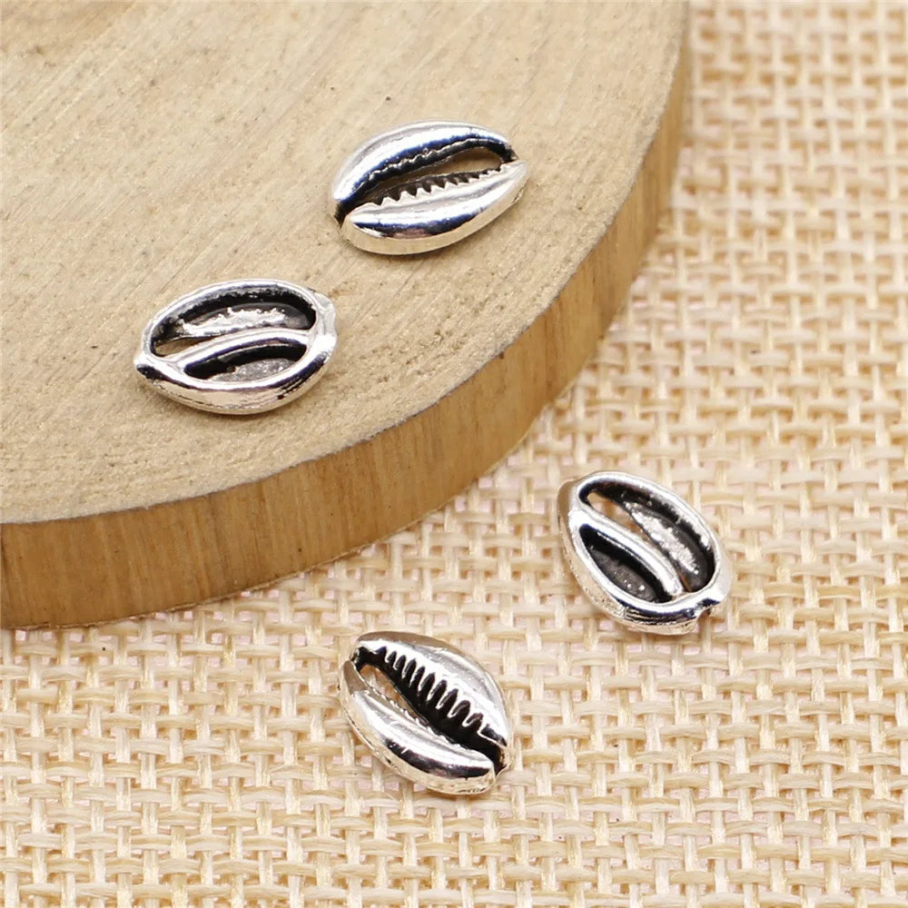 7x10mm 0.5g Antique Silver Zinc Alloy Shell Charm Pendant for DIY Bracelet Necklace Jewelry Making